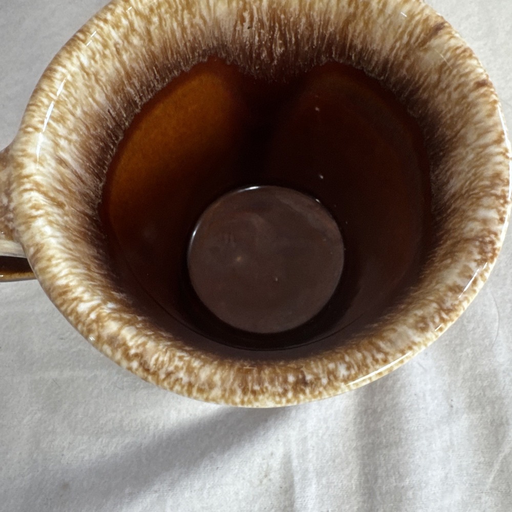 Vintage Brown Drip Glaze Coffee Mug Cup by Hull USA Ovenproof 12 Ounce Signed - Picture 6 of 7